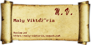 Maly Viktória névjegykártya